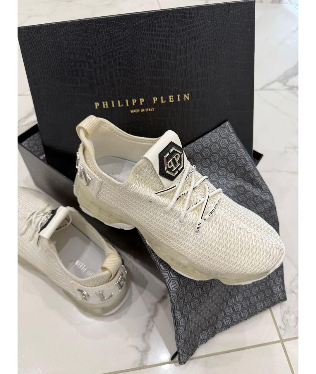 PHILIPP PLEIN Белые кроссовки, фото 8