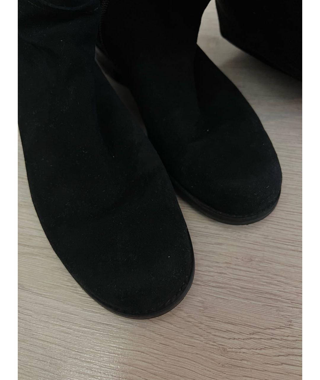 STUART WEITZMAN Черные замшевые ботфорты, фото 3