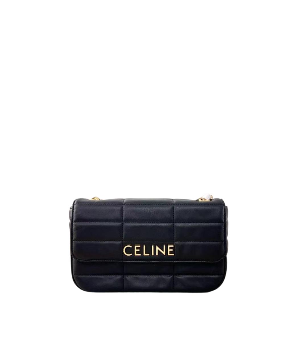 CELINE Черная сумка через плечо из искусственной кожи, фото 8