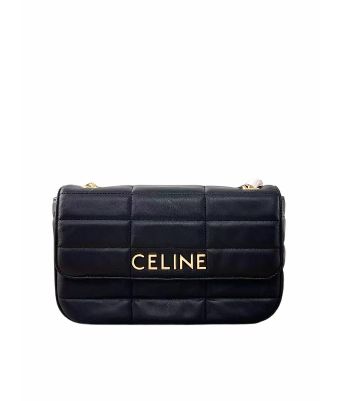 CELINE Черная сумка через плечо из искусственной кожи, фото 1