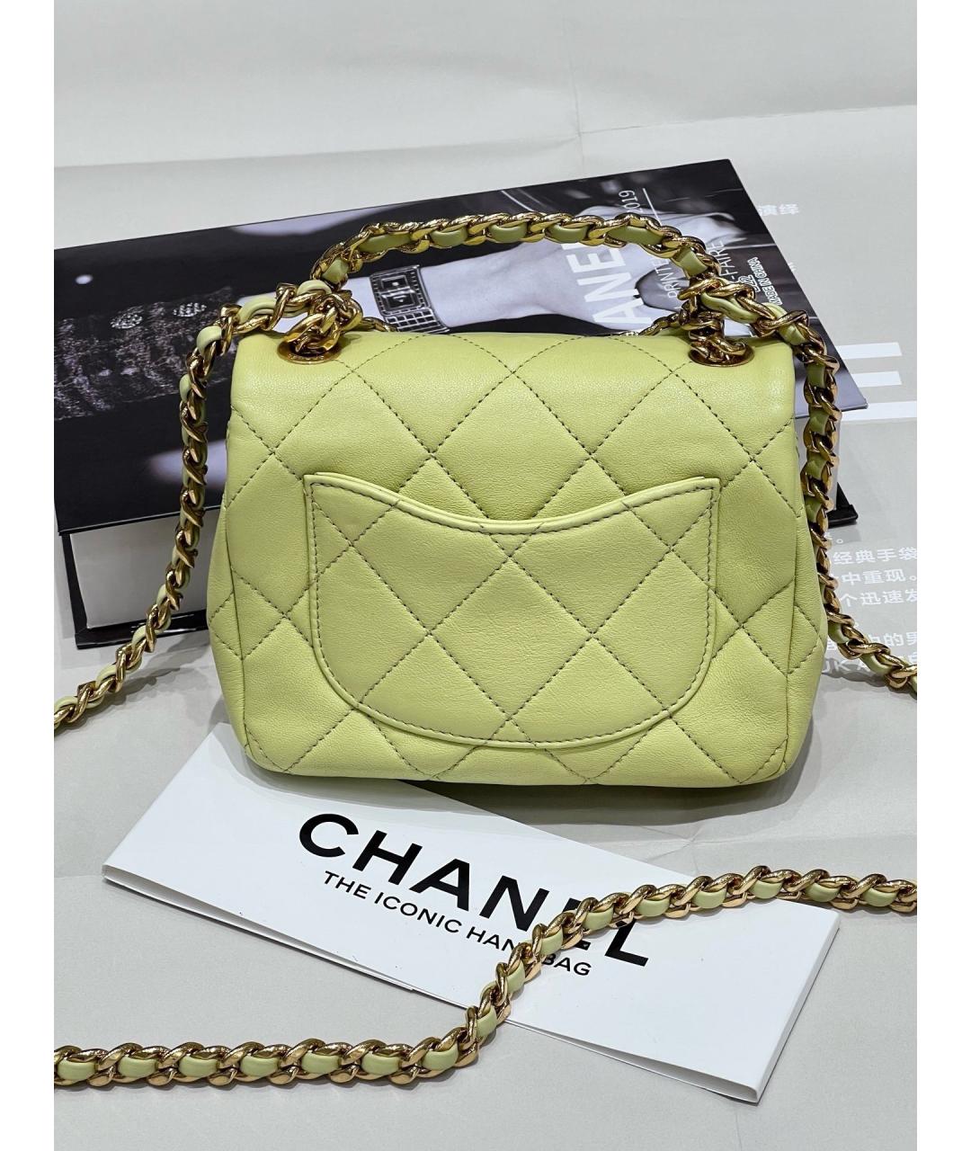 CHANEL Зеленая кожаная сумка через плечо, фото 2