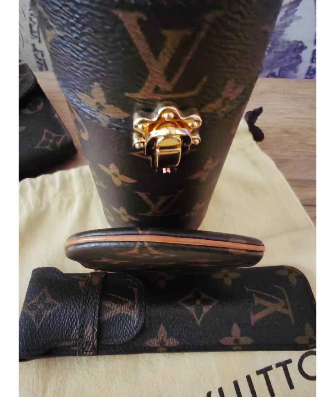 LOUIS VUITTON Коричневый кожаный кошелек, фото 7