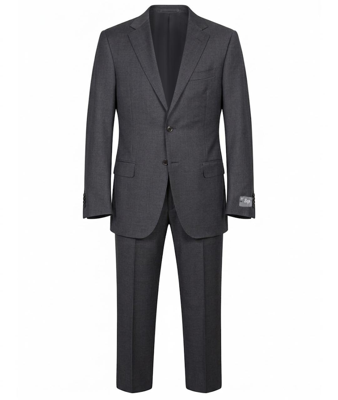 ZEGNA Антрацитовый повседневный костюм, фото 1