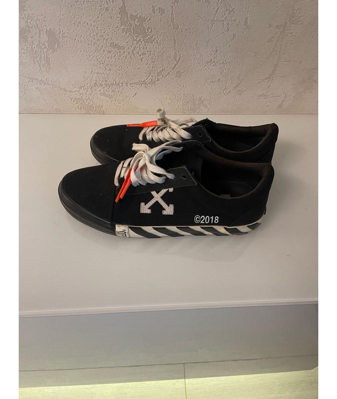 OFF-WHITE Черные низкие кроссовки / кеды, фото 4