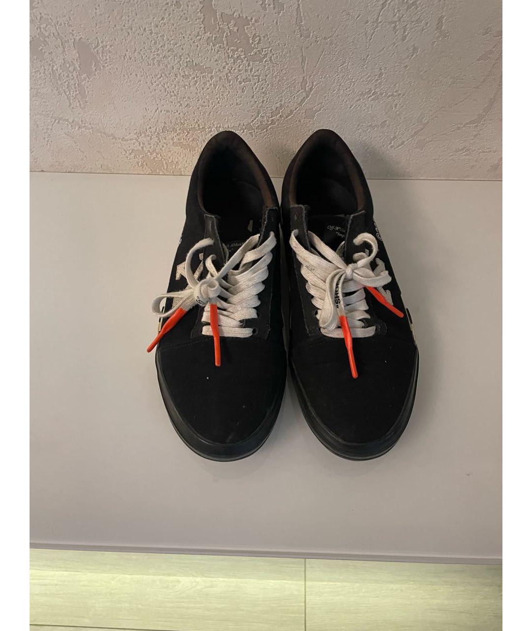 OFF-WHITE Черные низкие кроссовки / кеды, фото 2