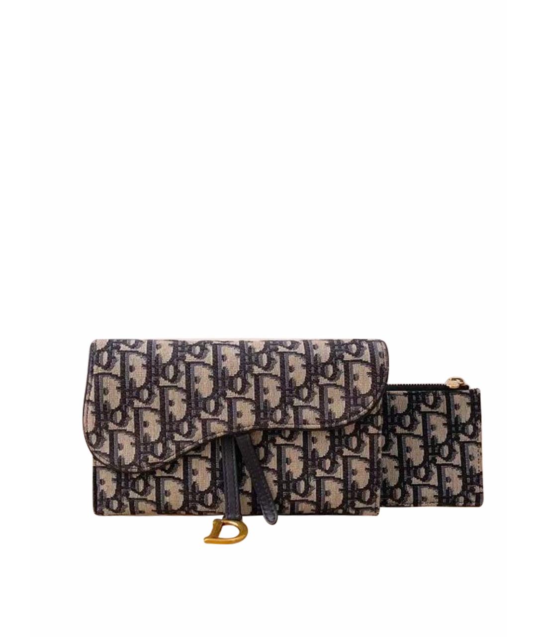 CHRISTIAN DIOR Голубая тканевая сумка с короткими ручками, фото 1