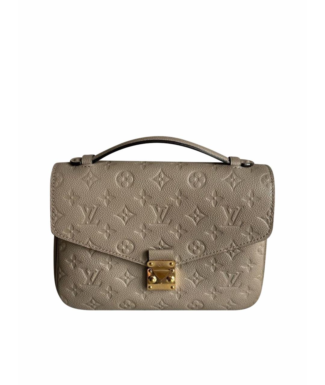 LOUIS VUITTON Бежевая кожаная сумка через плечо, фото 1