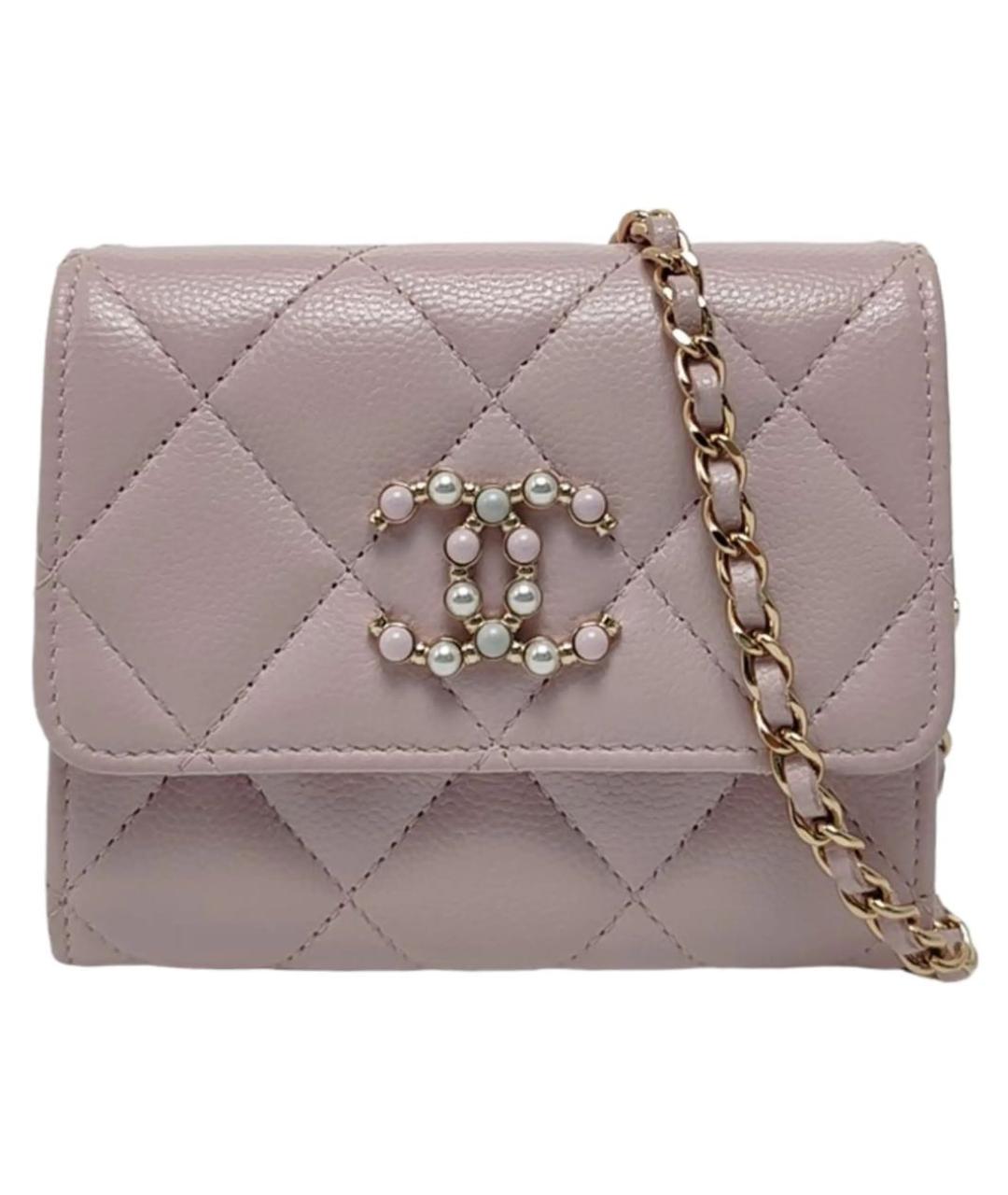 CHANEL Розовая кожаная сумка через плечо, фото 9