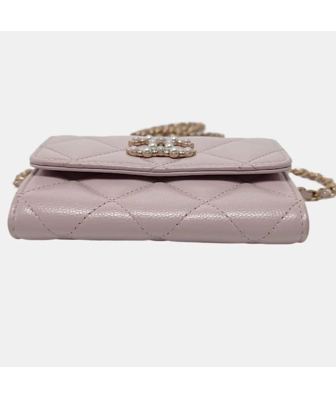 CHANEL Розовая кожаная сумка через плечо, фото 5