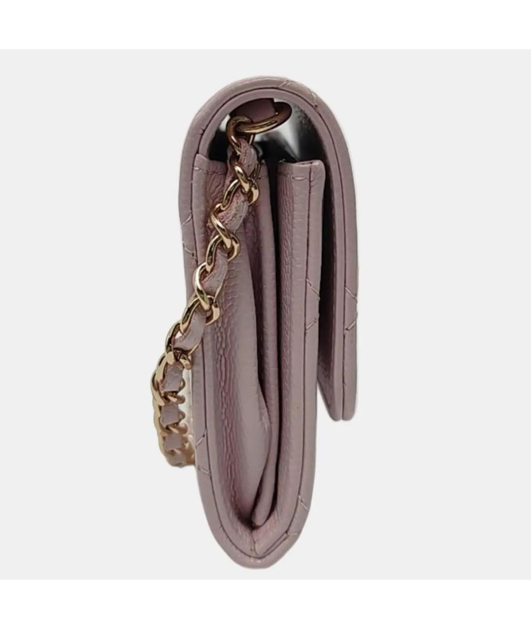 CHANEL Розовая кожаная сумка через плечо, фото 3