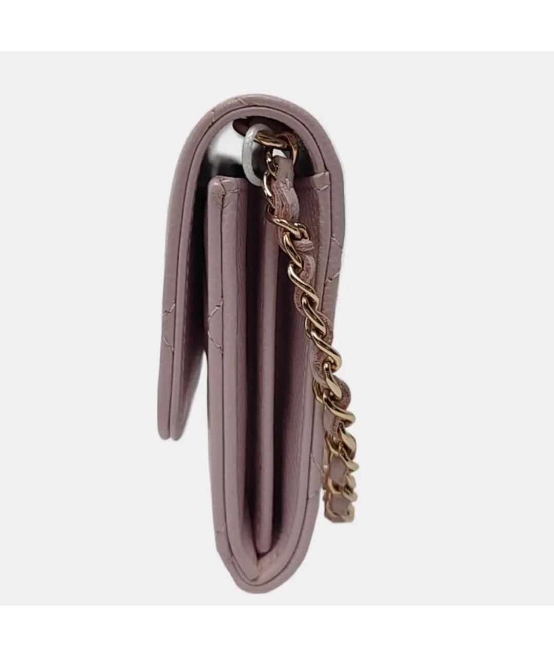 CHANEL Розовая кожаная сумка через плечо, фото 2