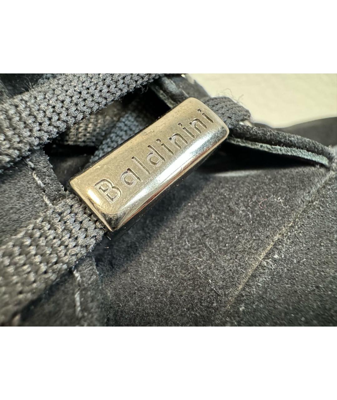 BALMAIN Черные замшевые низкие кроссовки / кеды, фото 3