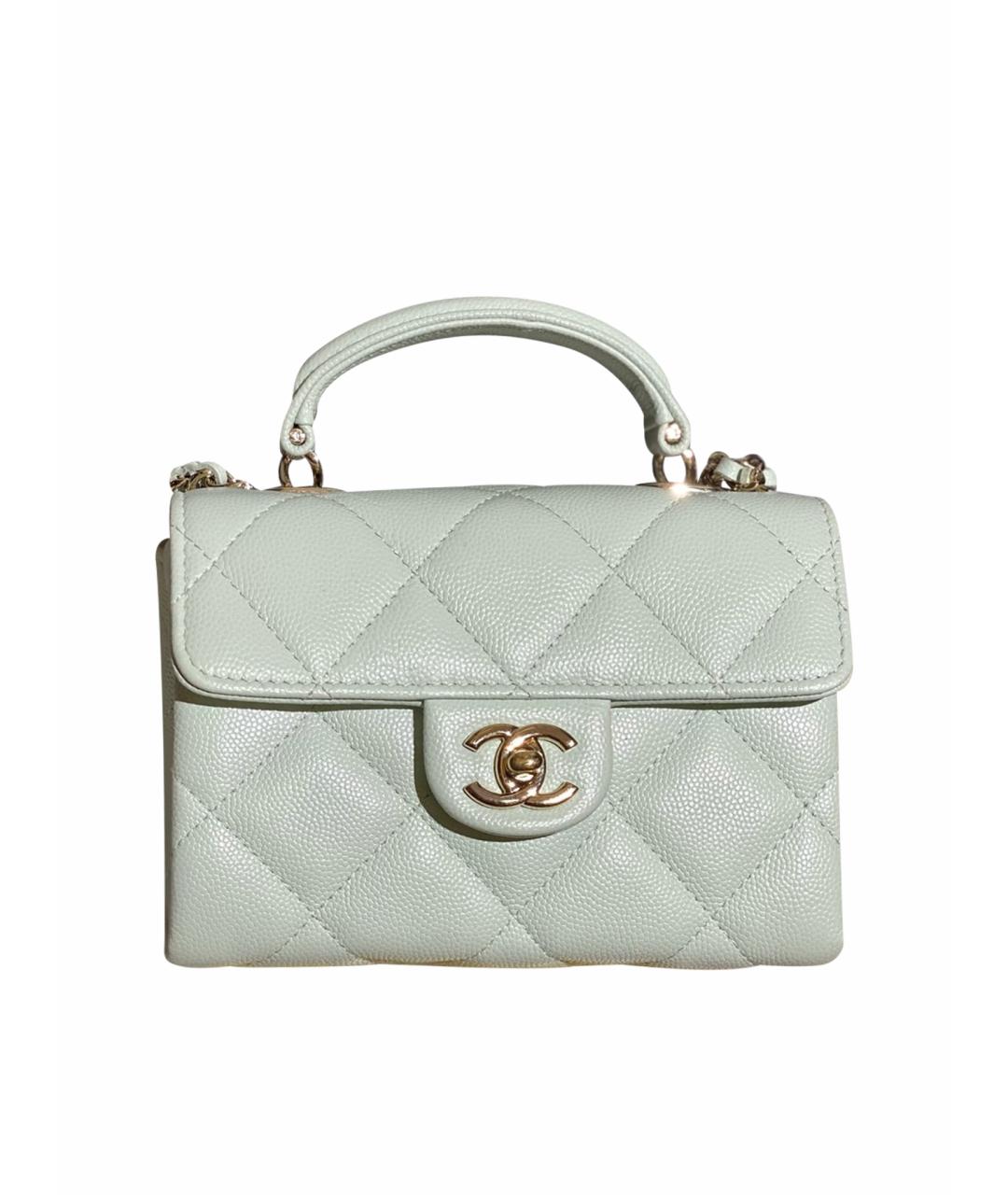 CHANEL Зеленая кожаная сумка через плечо, фото 1