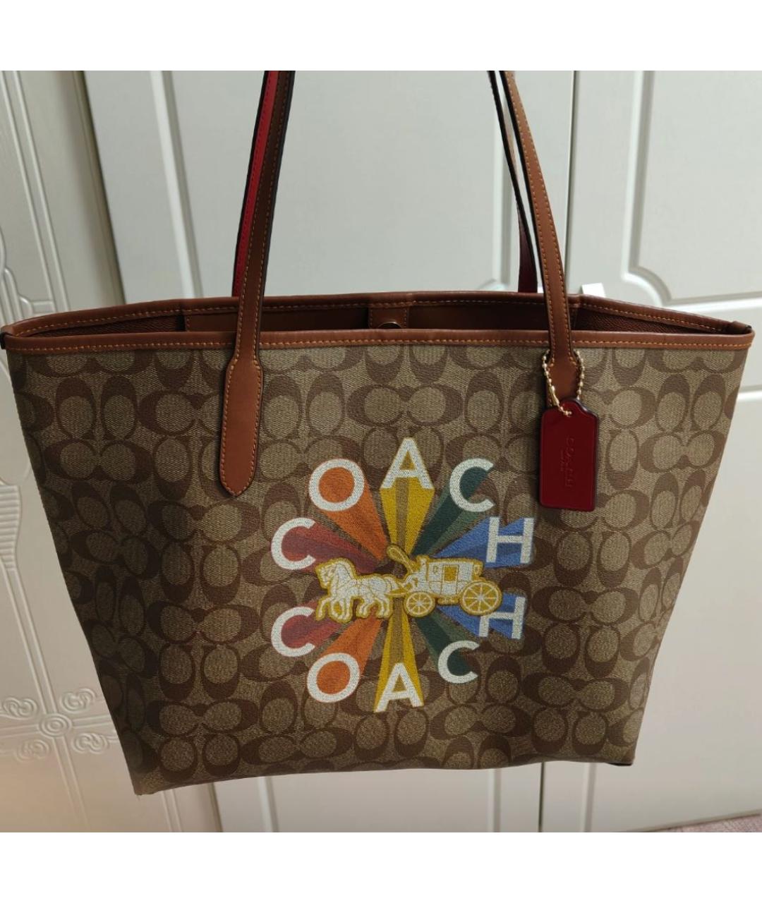 COACH Кожаная сумка тоут, фото 4
