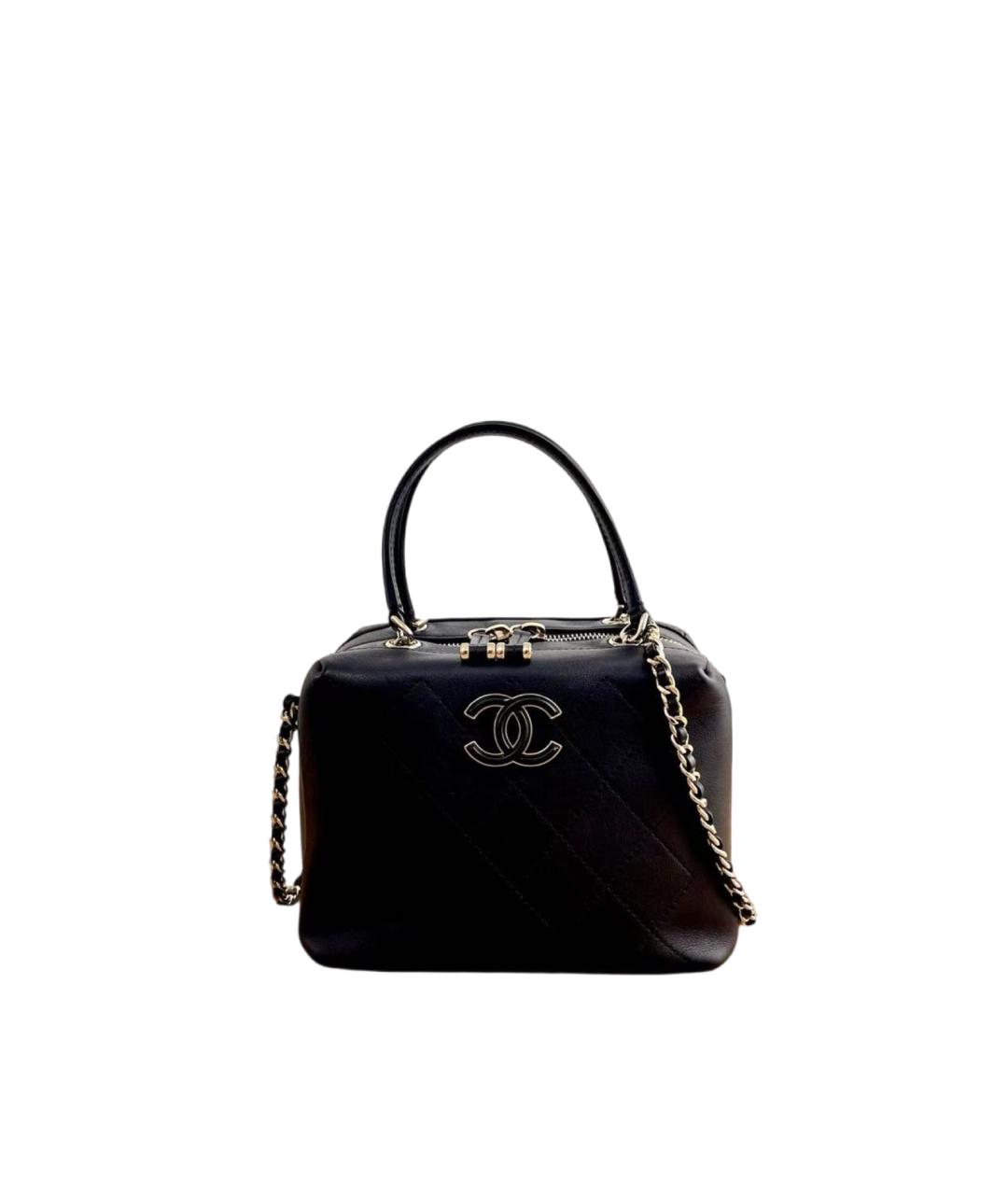 CHANEL Черная кожаная сумка через плечо, фото 8