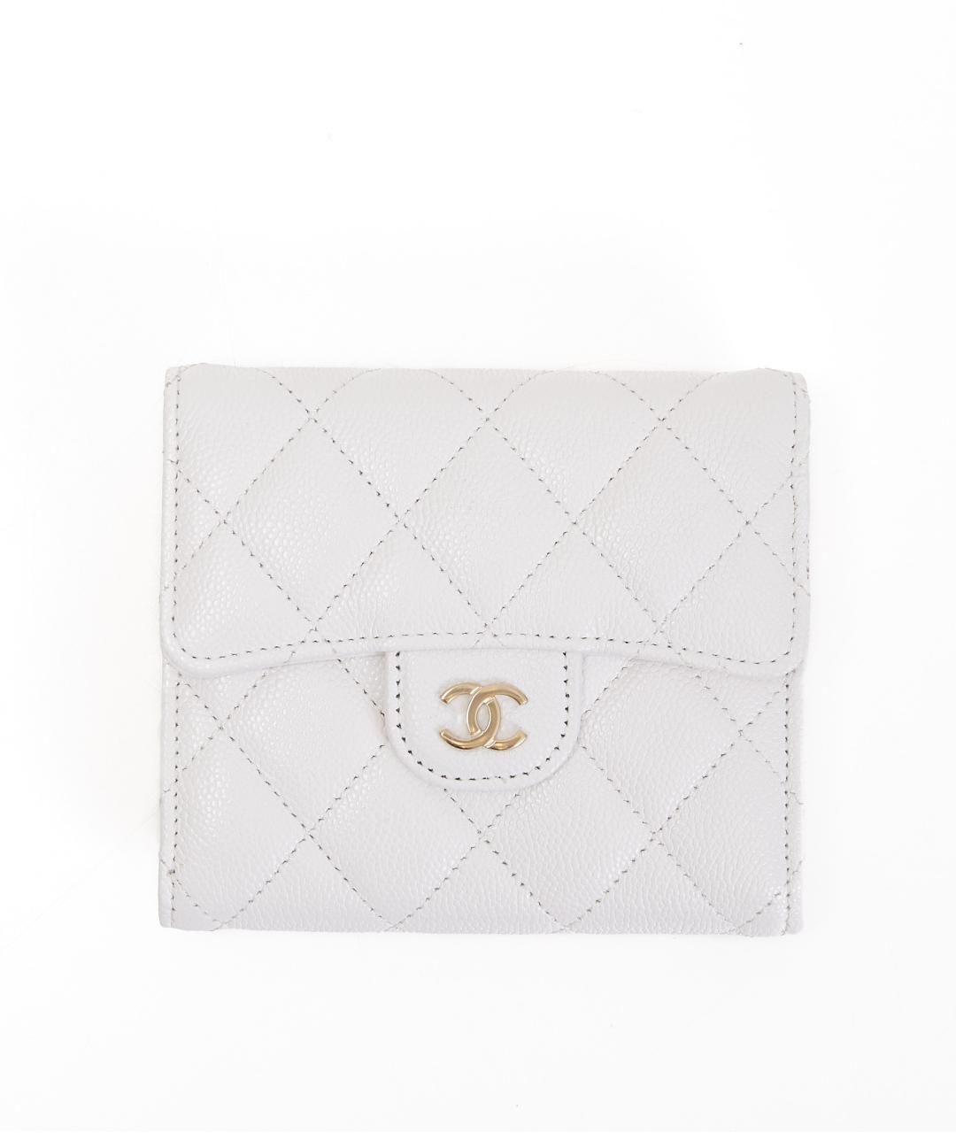 CHANEL Белый кожаный кошелек, фото 1