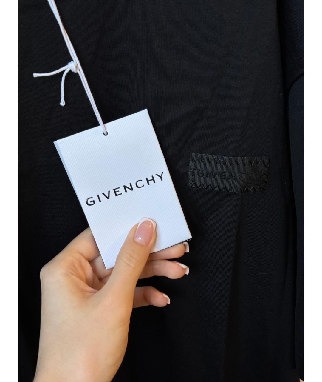 GIVENCHY Черная хлопковая футболка, фото 2
