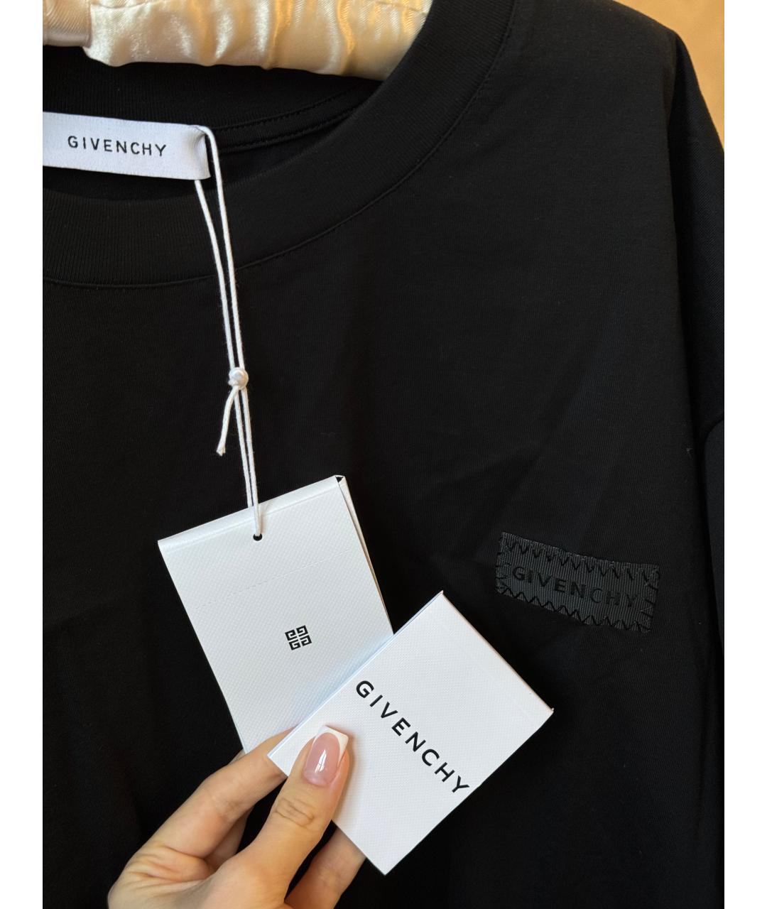 GIVENCHY Черная хлопковая футболка, фото 3