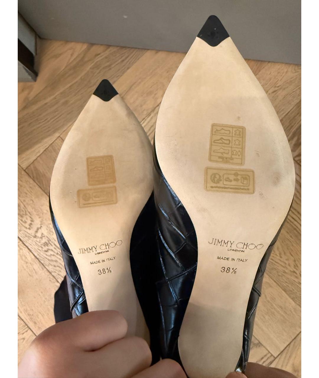 JIMMY CHOO Черные кожаные сапоги, фото 4