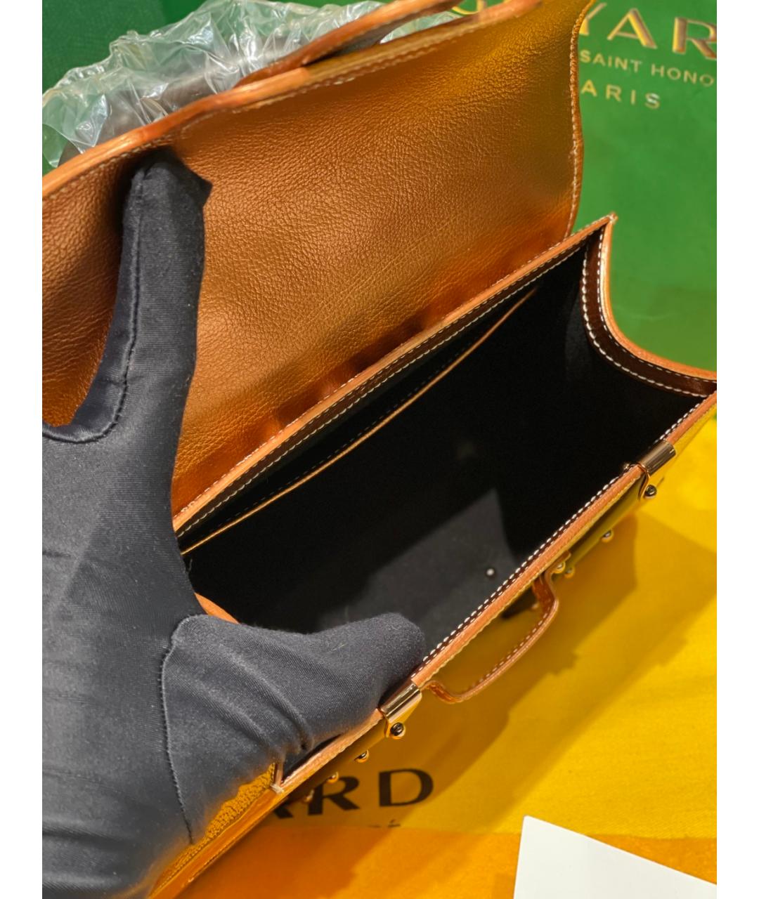 GOYARD Золотая сумка тоут из искусственной кожи, фото 9