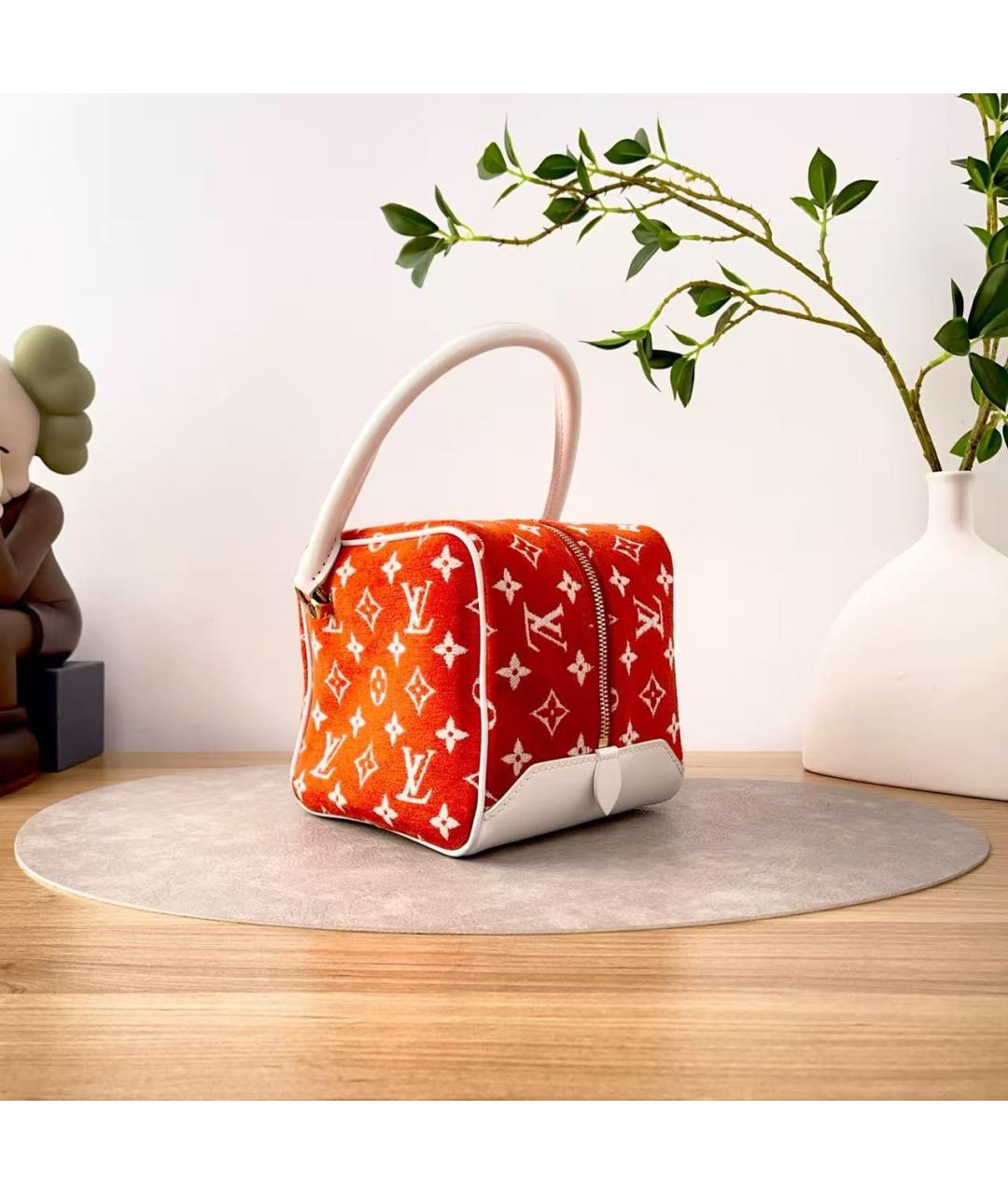 LOUIS VUITTON Оранжевая сумка с короткими ручками, фото 6
