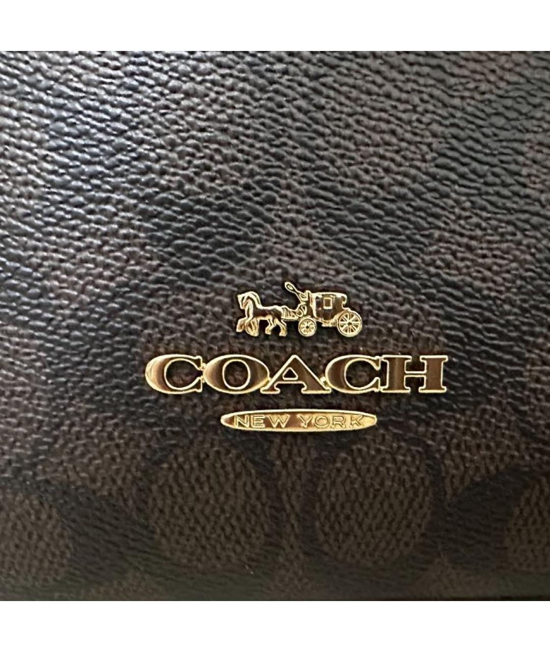 COACH Кожаная сумка с короткими ручками, фото 2