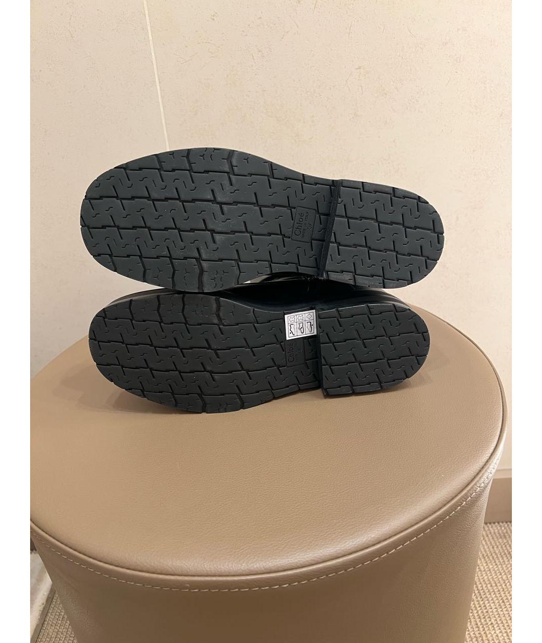 CHLOE Черные кожаные ботинки, фото 5