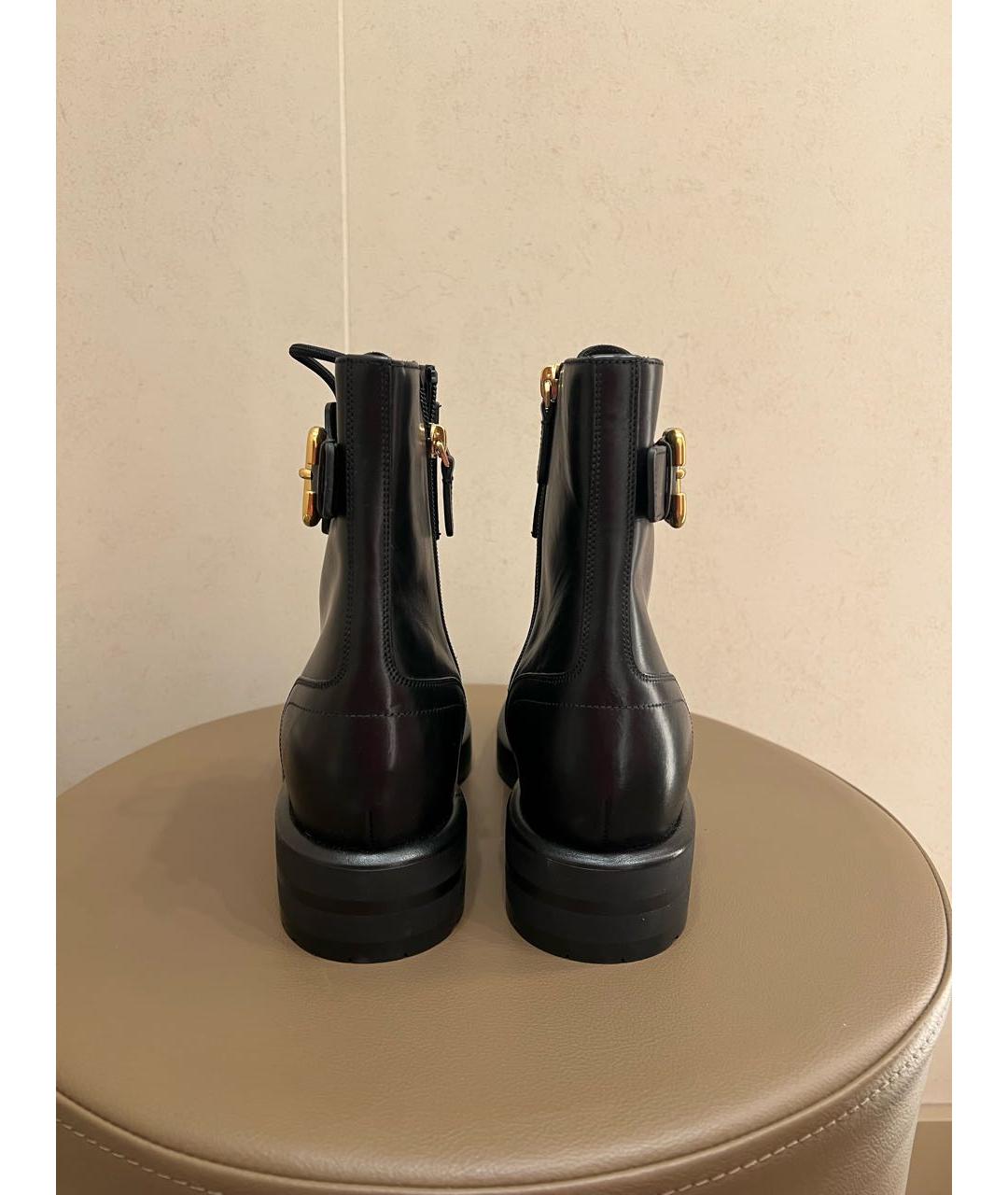 CHLOE Черные кожаные ботинки, фото 4