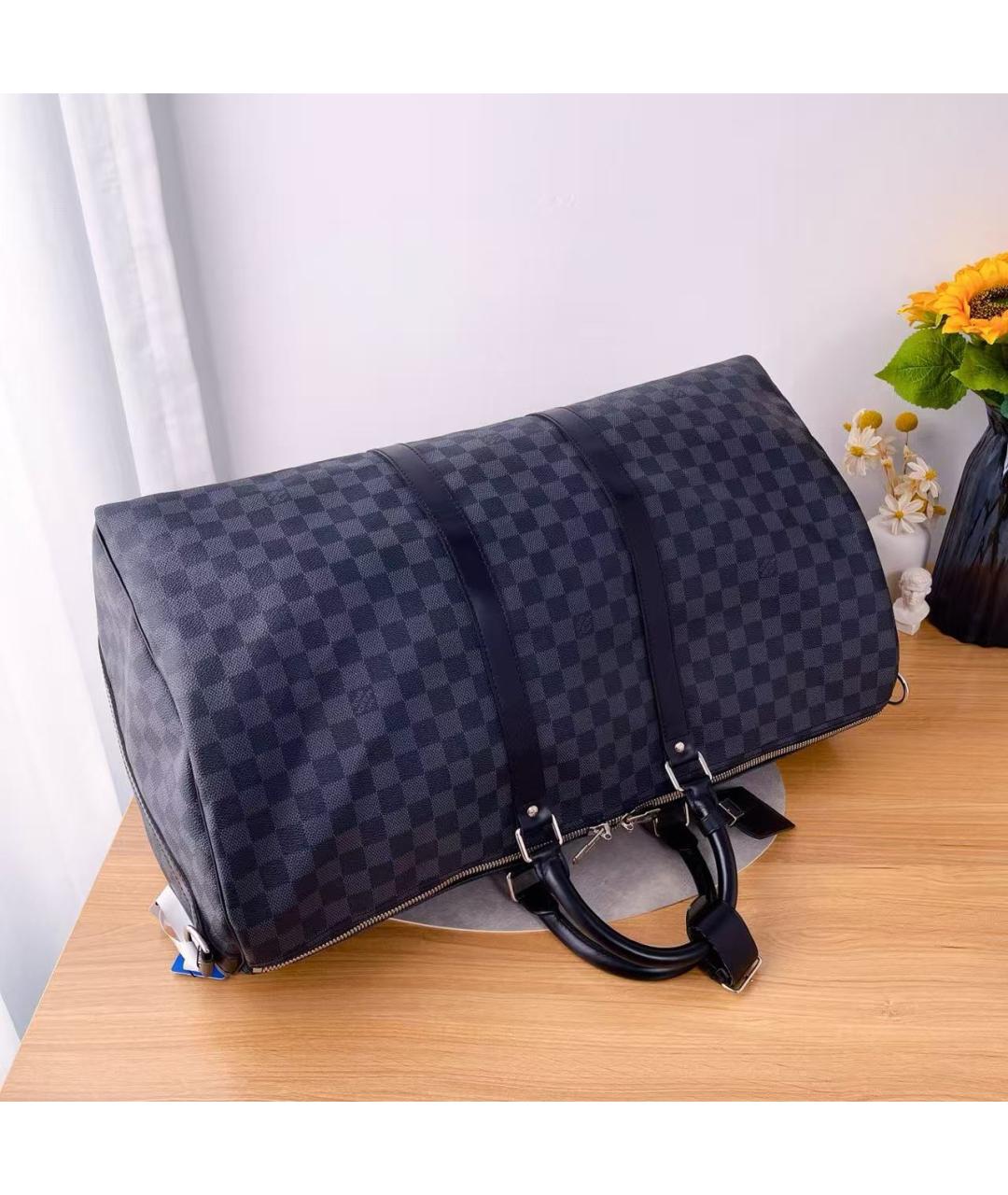 LOUIS VUITTON Черная сумка с короткими ручками, фото 4