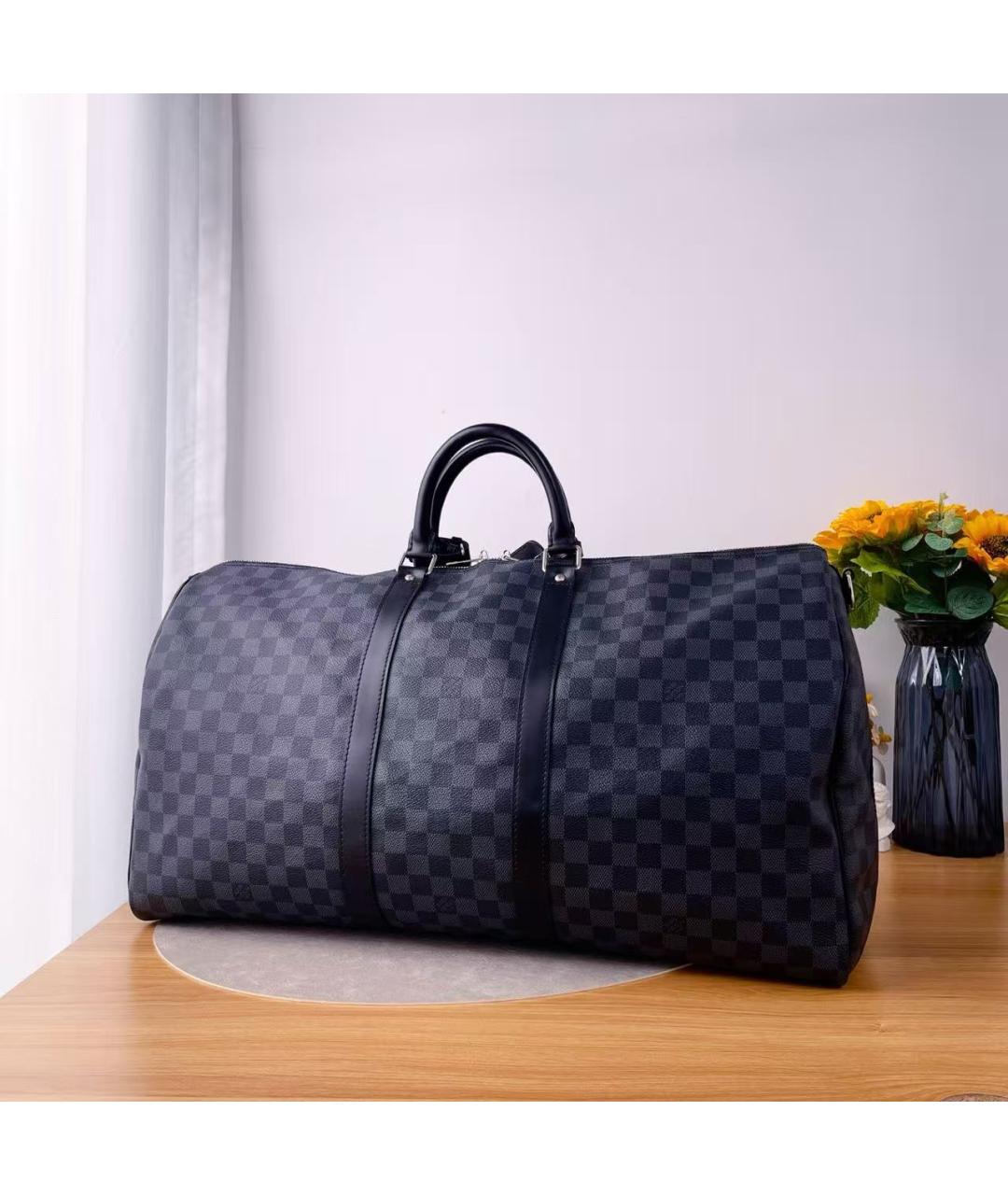 LOUIS VUITTON Черная сумка с короткими ручками, фото 2