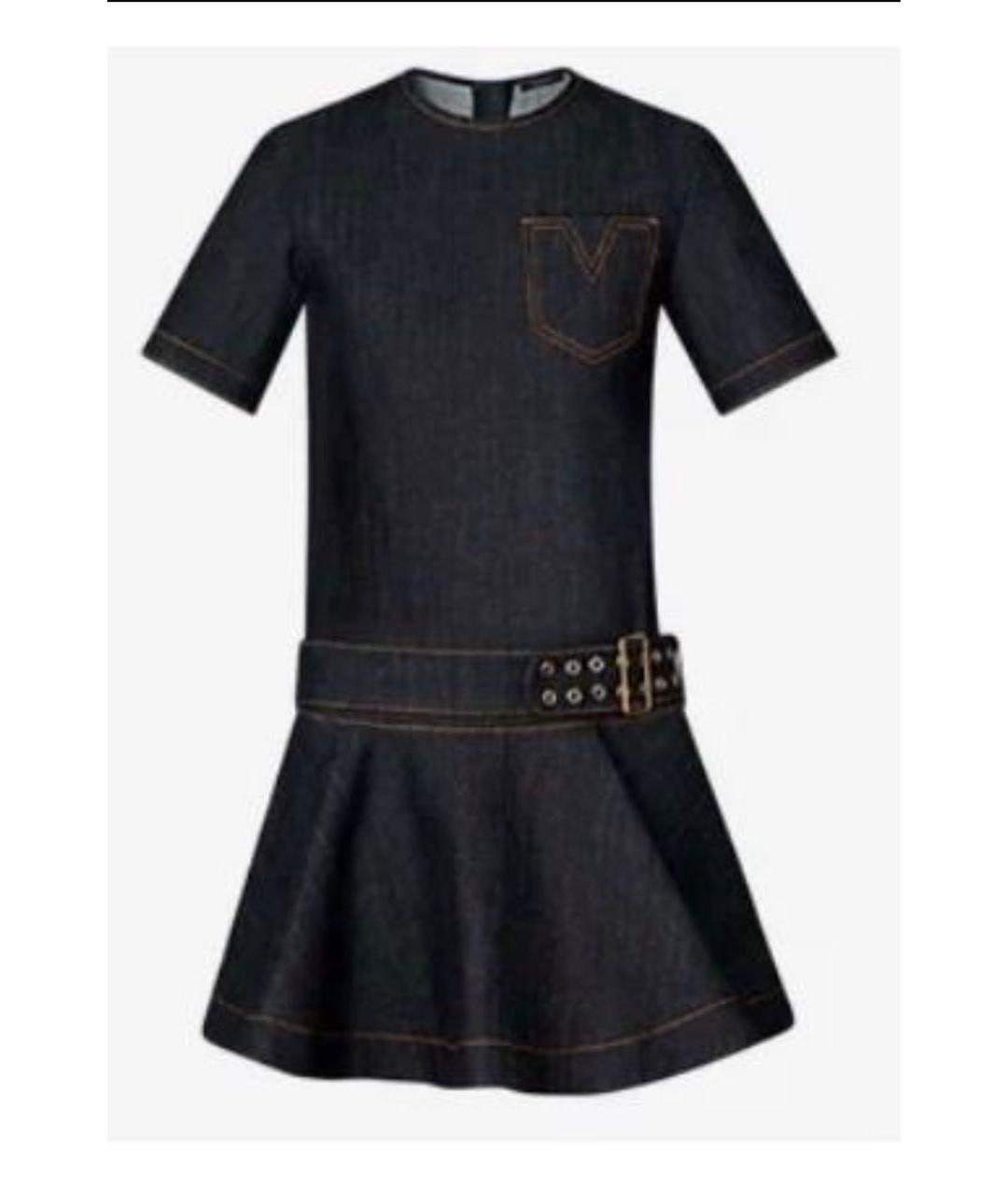 LOUIS VUITTON Темно-синее повседневное платье, фото 2