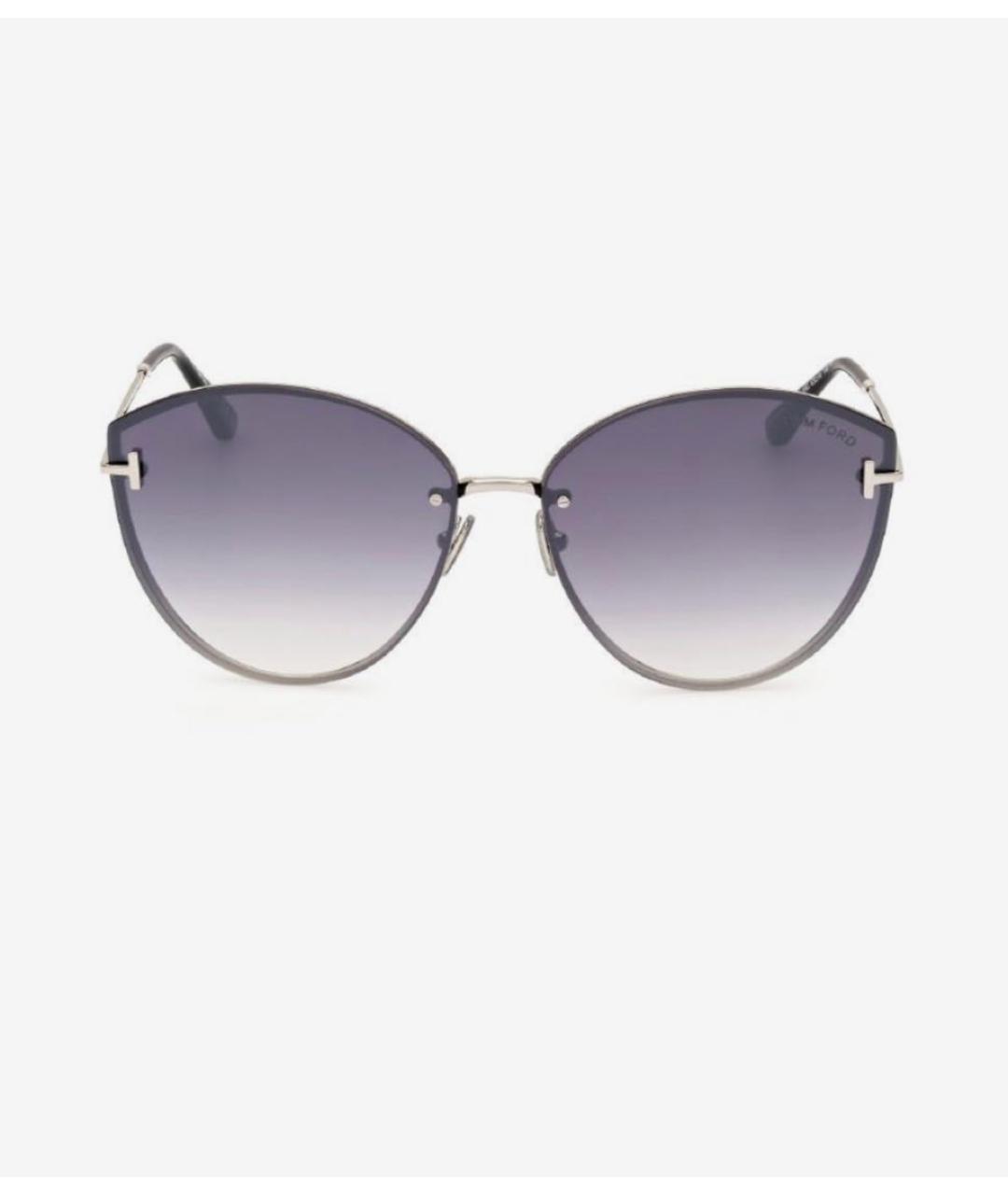 TOM FORD Серебряные металлические солнцезащитные очки, фото 4