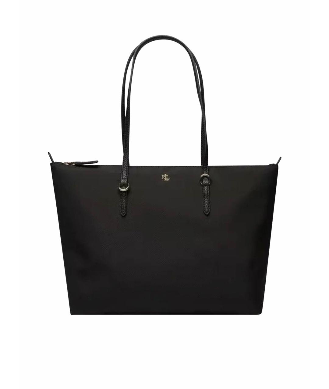 RALPH LAUREN Черная сумка тоут, фото 1
