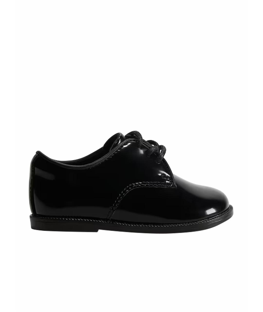 DOLCE&GABBANA Черные лоферы и мокасины из лакированной кожи, фото 1