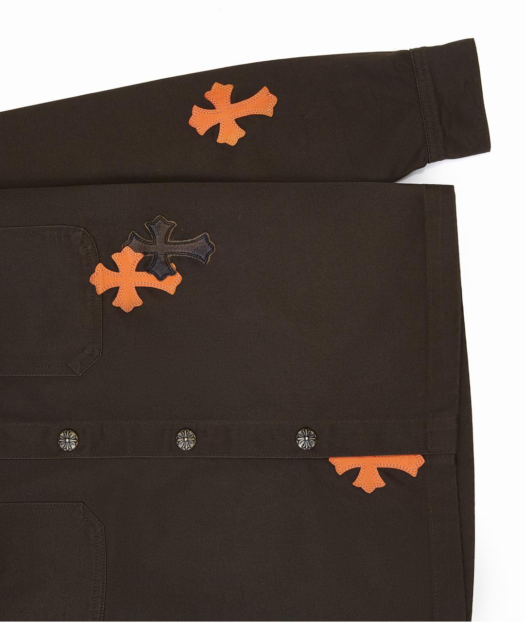 CHROME HEARTS Коричневая хлопковая куртка, фото 3