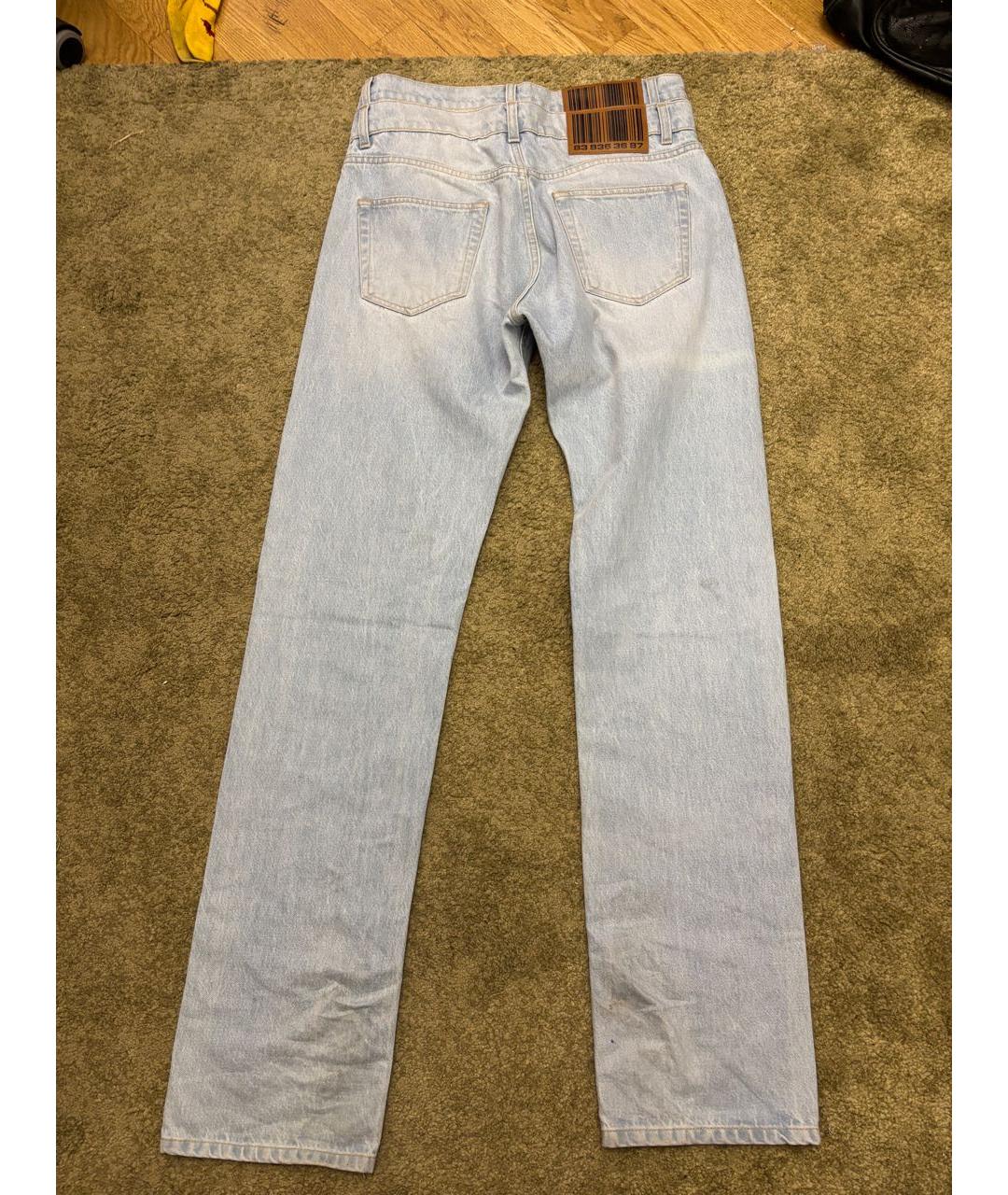 VETEMENTS Голубые хлопковые прямые джинсы, фото 2