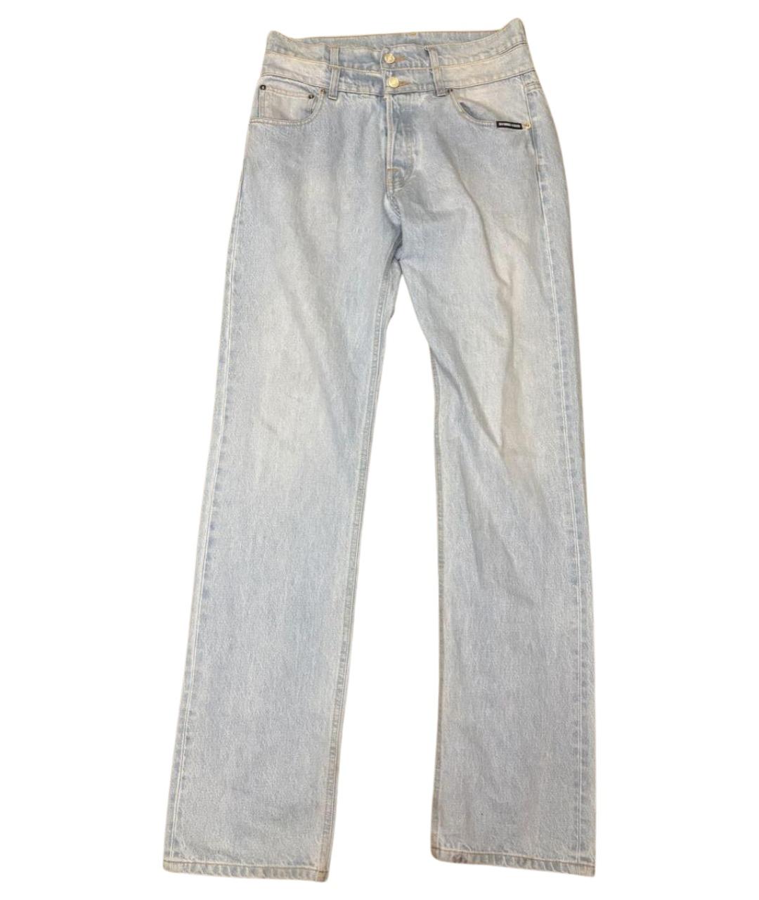 VETEMENTS Голубые хлопковые прямые джинсы, фото 1