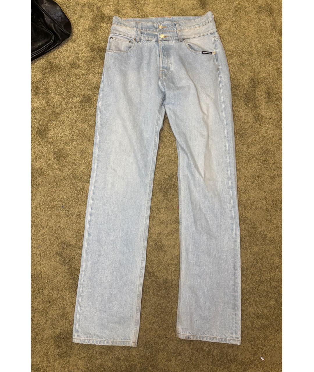 VETEMENTS Голубые хлопковые прямые джинсы, фото 8