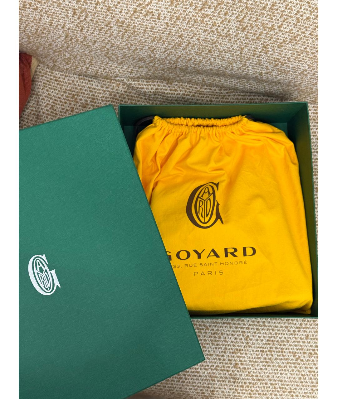 GOYARD Зеленая кожаная сумка с короткими ручками, фото 7