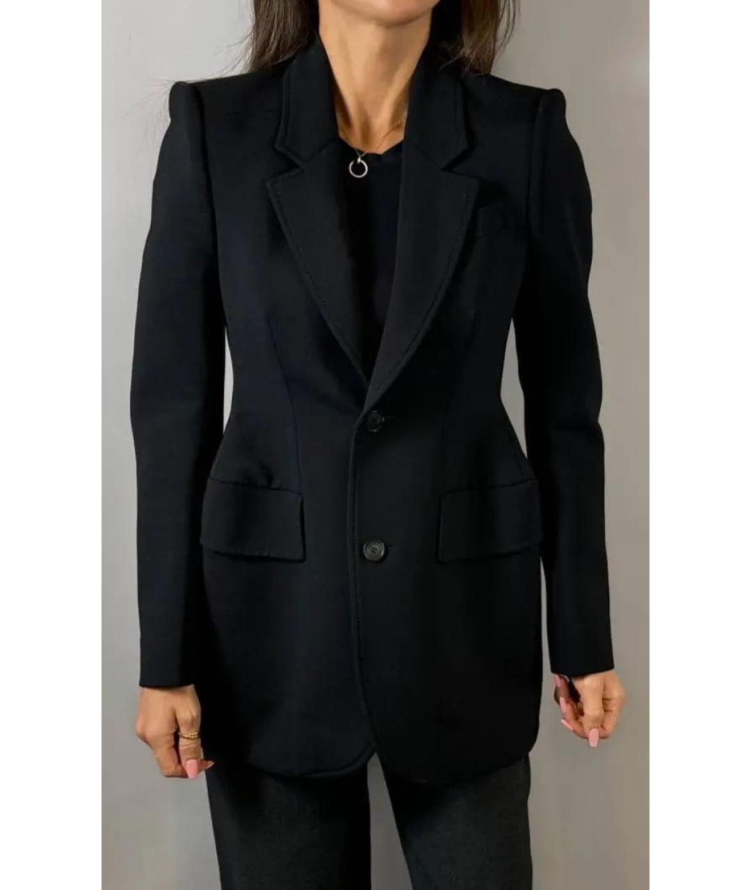 BALENCIAGA Черный шерстяной жакет/пиджак, фото 4