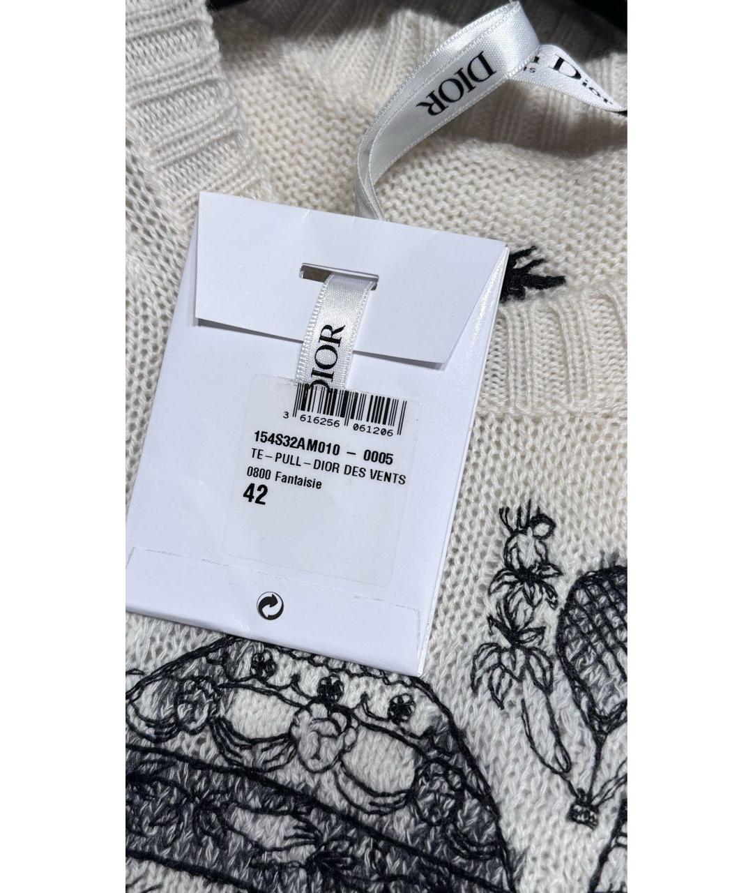 CHRISTIAN DIOR Бежевый кашемировый джемпер / свитер, фото 6
