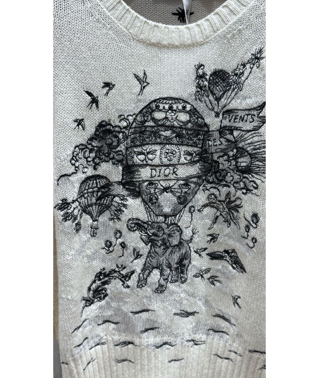 CHRISTIAN DIOR Бежевый кашемировый джемпер / свитер, фото 3