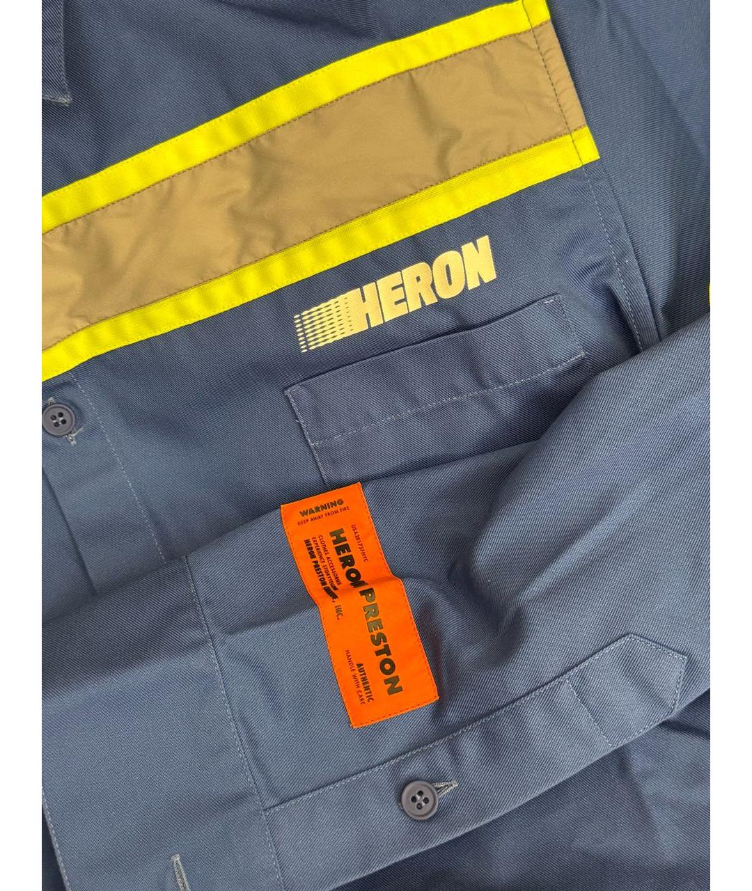 HERON PRESTON Темно-синяя кэжуал рубашка, фото 4