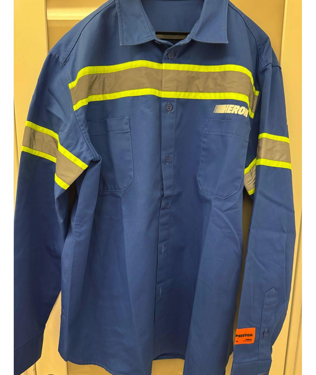HERON PRESTON Темно-синяя кэжуал рубашка, фото 9