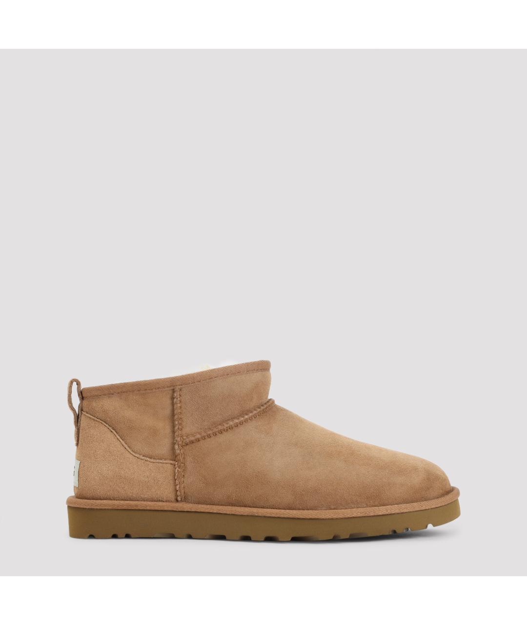 UGG AUSTRALIA Бежевые замшевые низкие ботинки, фото 2