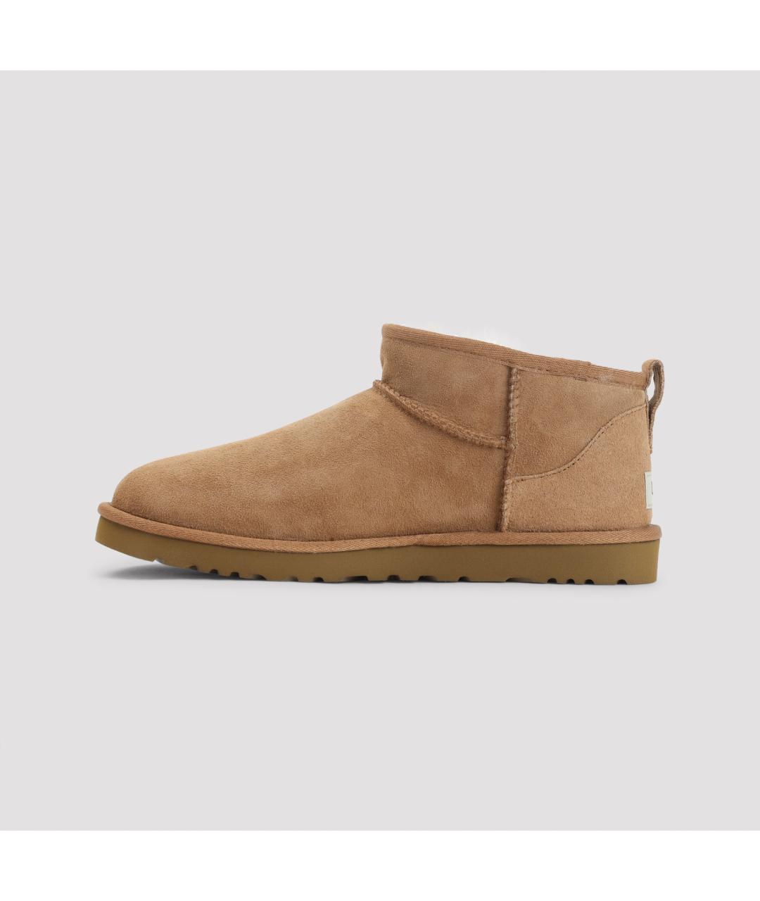 UGG AUSTRALIA Бежевые замшевые низкие ботинки, фото 4
