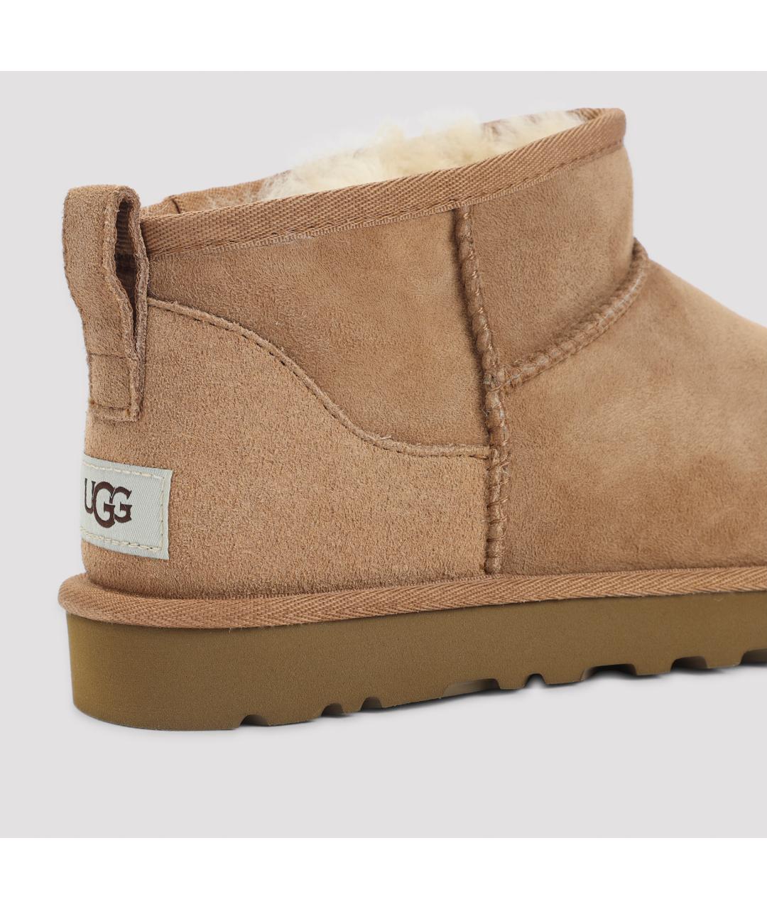 UGG AUSTRALIA Бежевые замшевые низкие ботинки, фото 6
