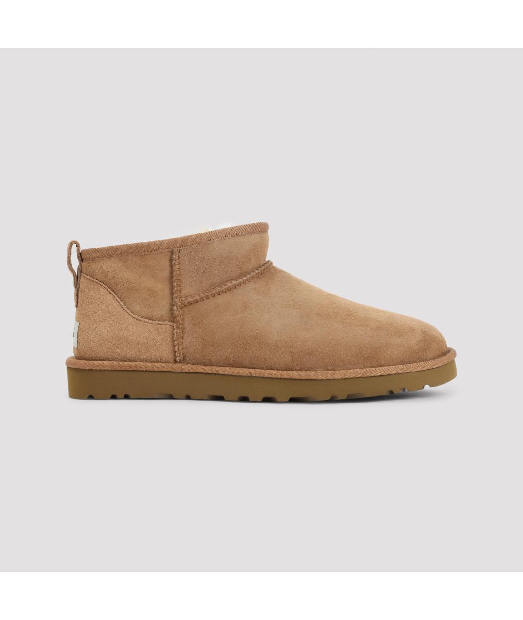UGG AUSTRALIA Бежевые замшевые низкие ботинки, фото 3
