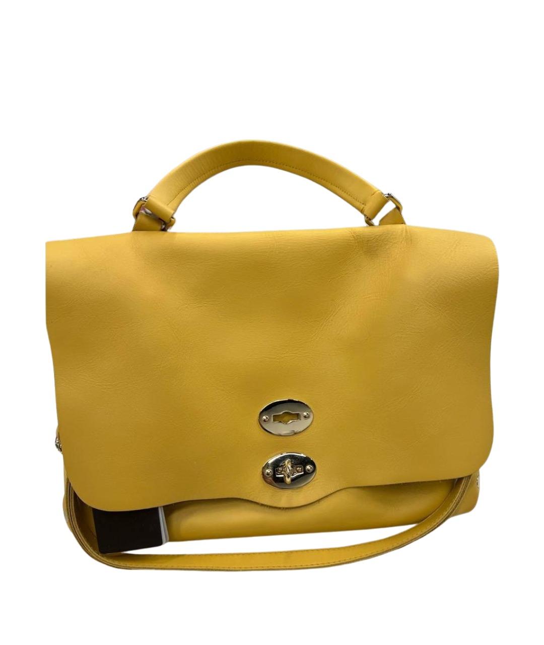 ZANELLATO Желтая кожаная сумка тоут, фото 1