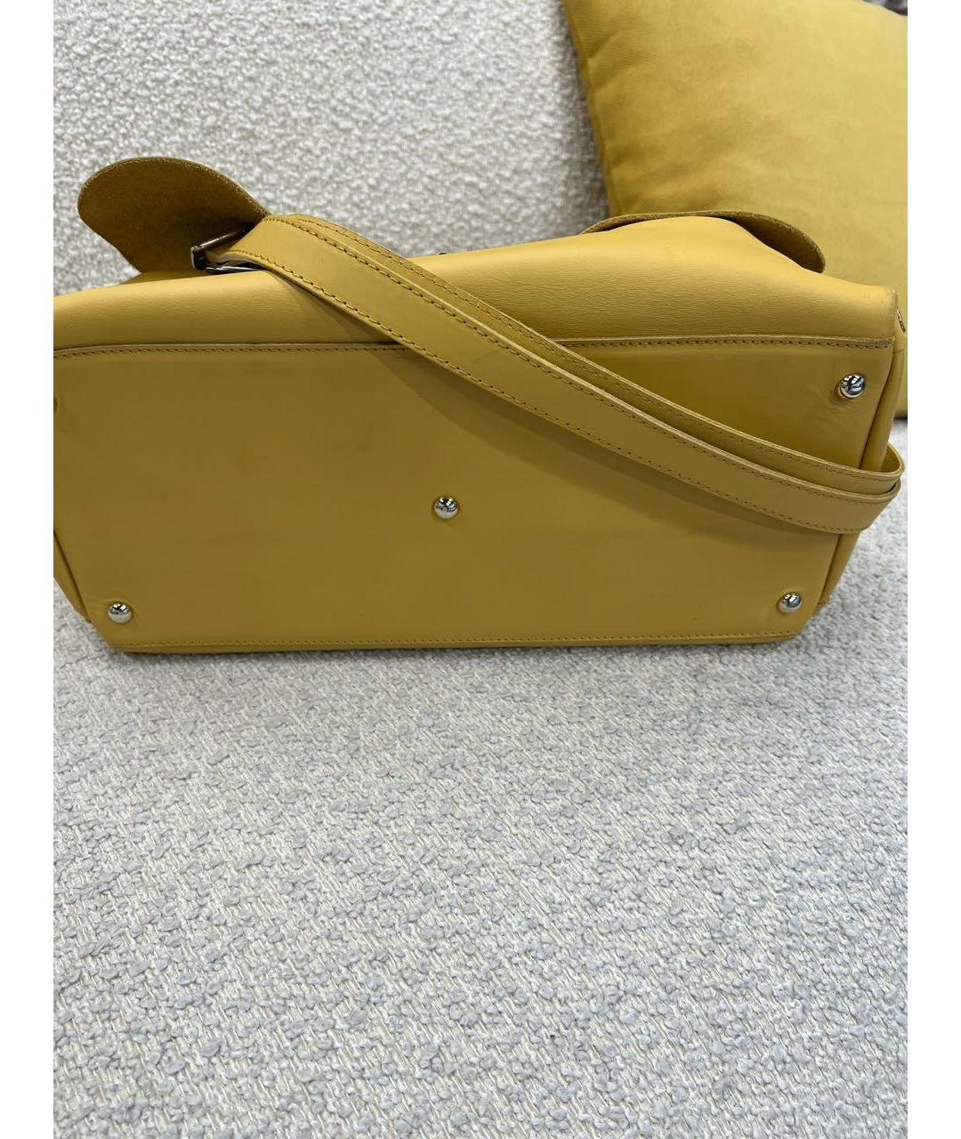 ZANELLATO Желтая кожаная сумка тоут, фото 5